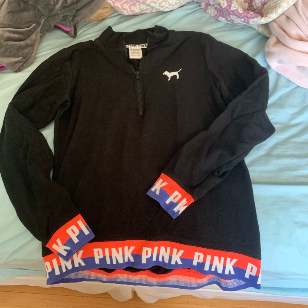 VS Pink quarter zip sweatshirt